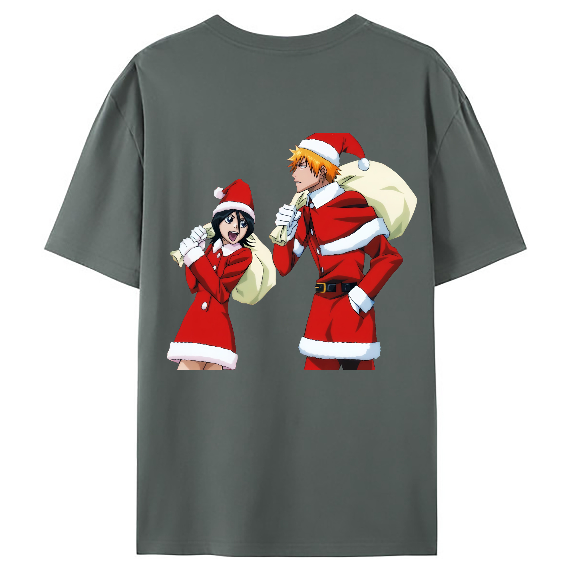 （画像用） ブリーチ 朽木ルキア BLEACH Kuchiki Rukia 綿100％ メンズ半袖Tシャツ（バックプリント） 通気性
